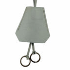 Hermes Vintage Clochette Charm Leather Silver Necklace Light Blue — view 6