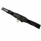 Dior Vintage Logo Saddle Leather Belt Black Gold — view 5