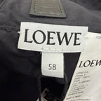 Loewe Cotton Anagram Logo Leather Patch Bucket Hat Navy 58 — view 9