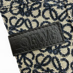Loewe Cotton Anagram Logo Leather Patch Bucket Hat Navy 58 — view 8