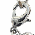 Chanel CC Logo Leather Chain Necklace Choker Silver Black — view 6