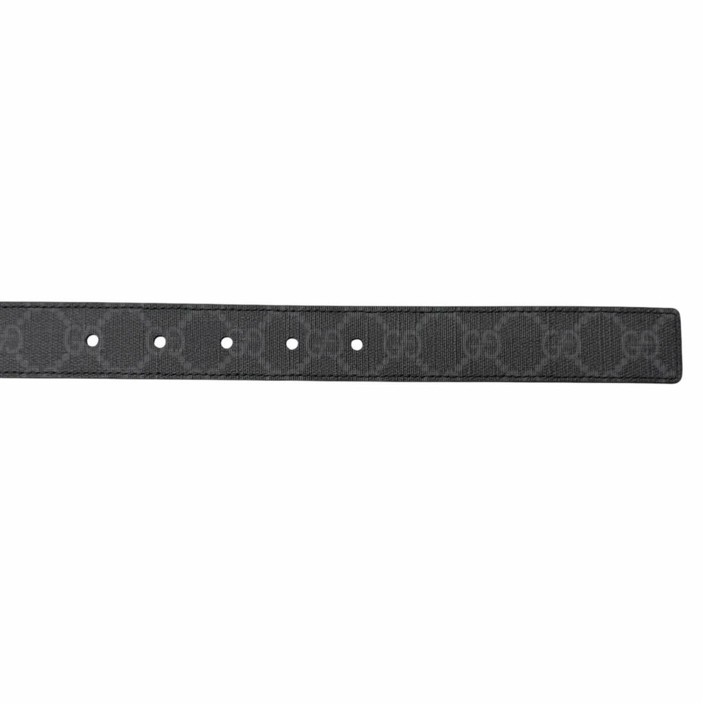 Gucci Leather GG Supreme Canvas Square Buckle Reversible Belt Black 90 36 — view 8