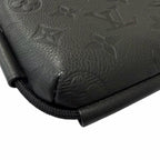 Louis Vuitton Monogram Shadow Lace Up Leather Pouch Black — view 6