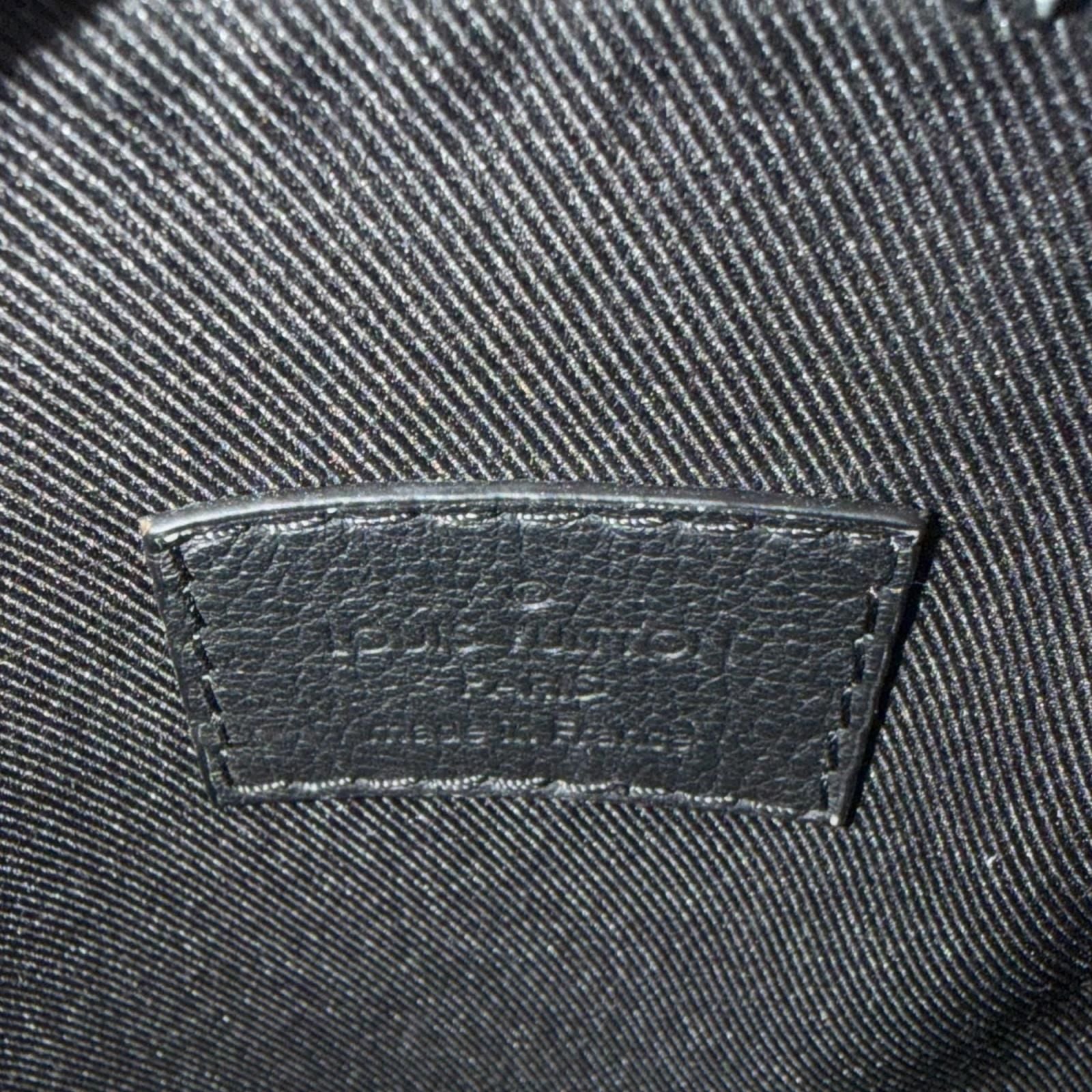 Louis Vuitton Monogram Shadow Lace Up Leather Pouch Black — view 9