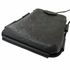 Louis Vuitton Monogram Shadow Lace Up Leather Pouch Black — view 5