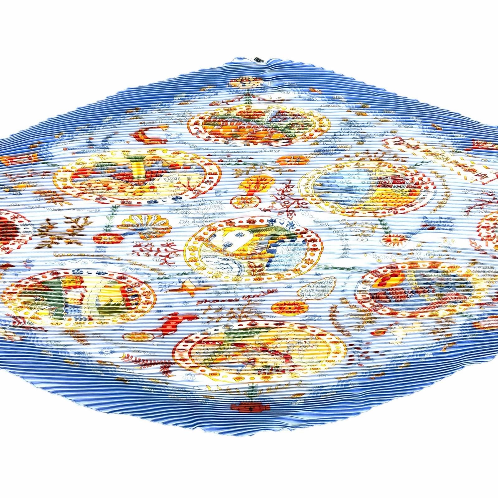 Hermes Carre 90 Escales Mediterraneennes Mediterranean Port Silk 100% Diamond — view 3