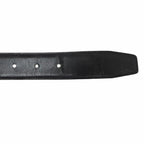 Hermes Toareg Silver Buckle Leather Belt Black 75 — view 8