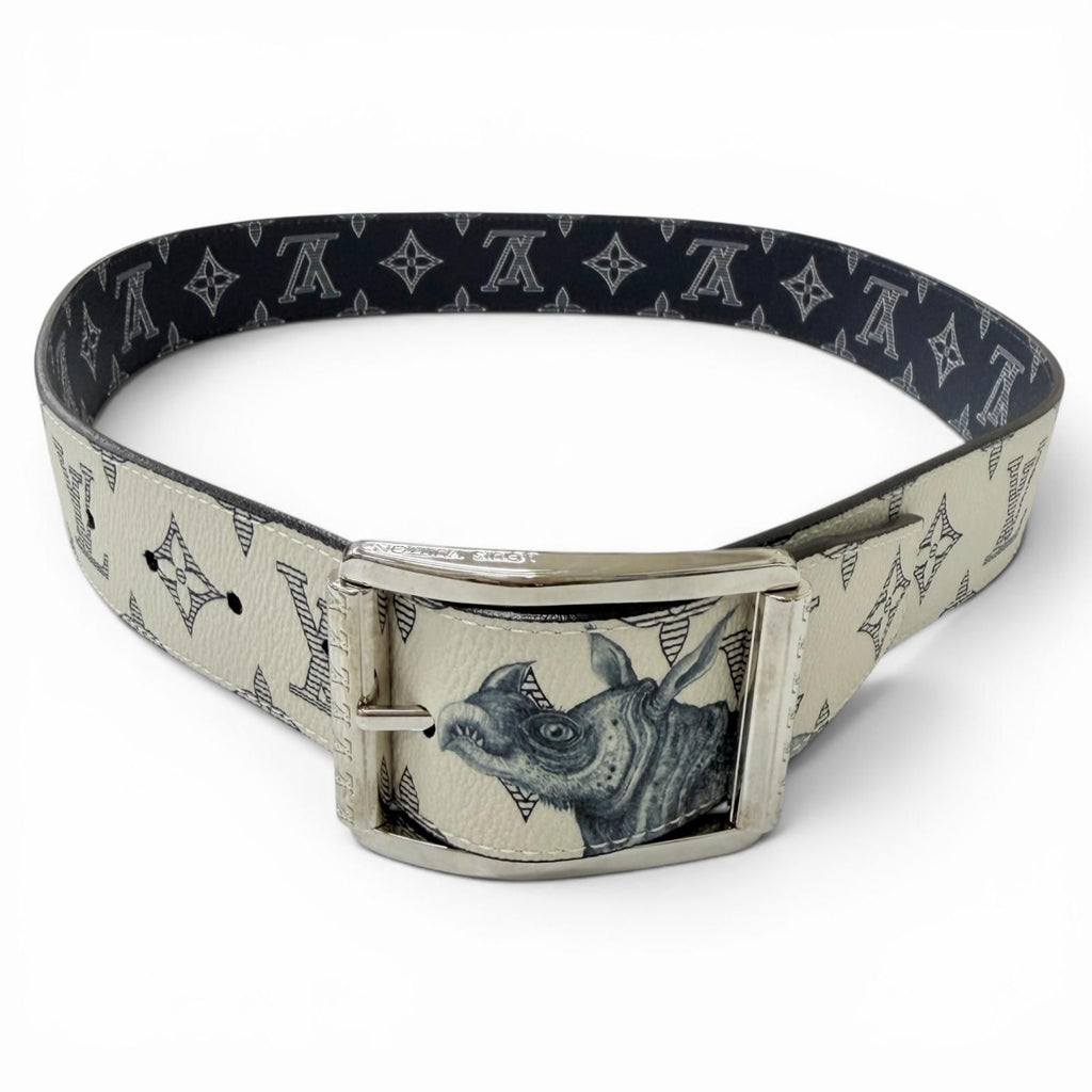 Louis Vuitton Ceinture Reverso Leather Chapman Brazza Monogram Savannah Belt — view 2