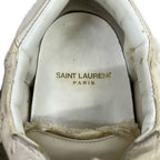 Saint Laurent Paris Sneakers 38 Ivory White Distressed Leather — view 5