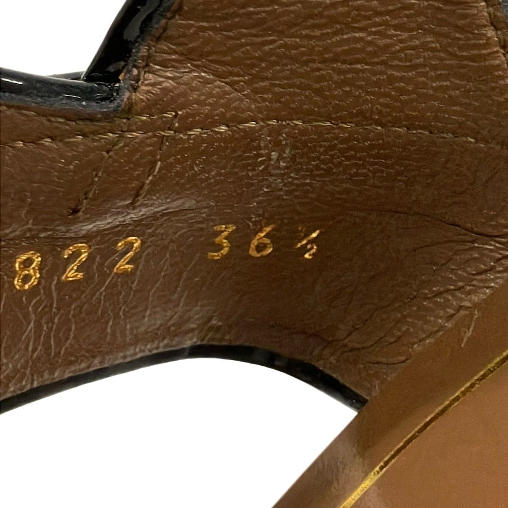 Gucci Sandals 36.5 Black Horsebit Leather — view 6