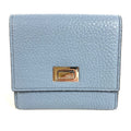 Fendi Bifold Wallet Peekaboo Logo Leather Blue