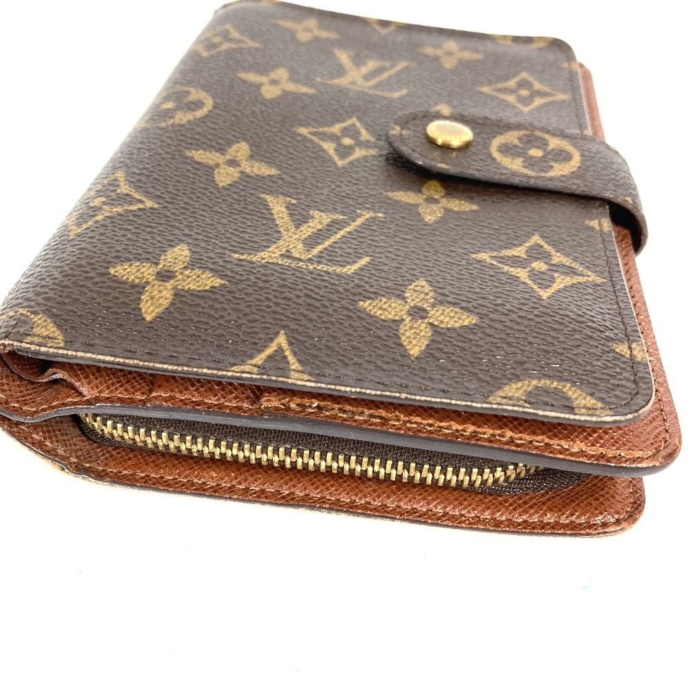 Louis Vuitton Bifold Wallet Porte Papier Zip Monogram Canvas Brown Handbag — view 4