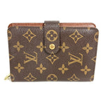 Louis Vuitton Bifold Wallet Porte Papier Zip Monogram Canvas Brown Handbag