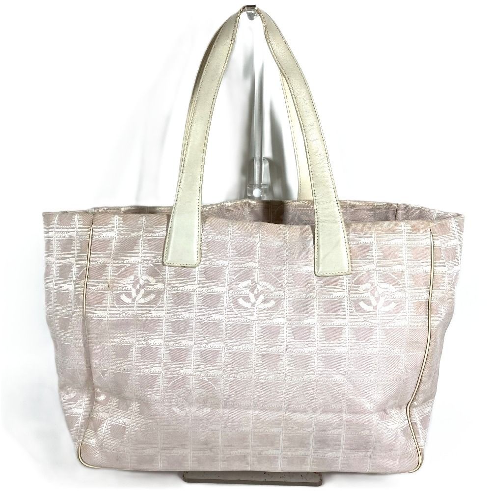 Chanel Tote New Travel Line Leather Nylon Beige