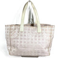 Chanel Tote New Travel Line Leather Nylon Beige