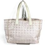 Chanel Tote New Travel Line Leather Nylon Beige
