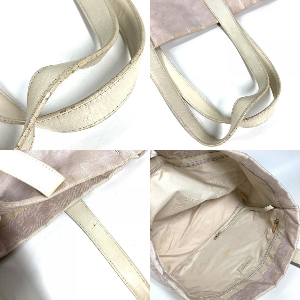 Chanel Tote New Travel Line Leather Nylon Beige — view 8