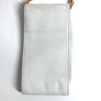 Chanel Shoulder Bag CC Logo Caviar Leather White — view 6