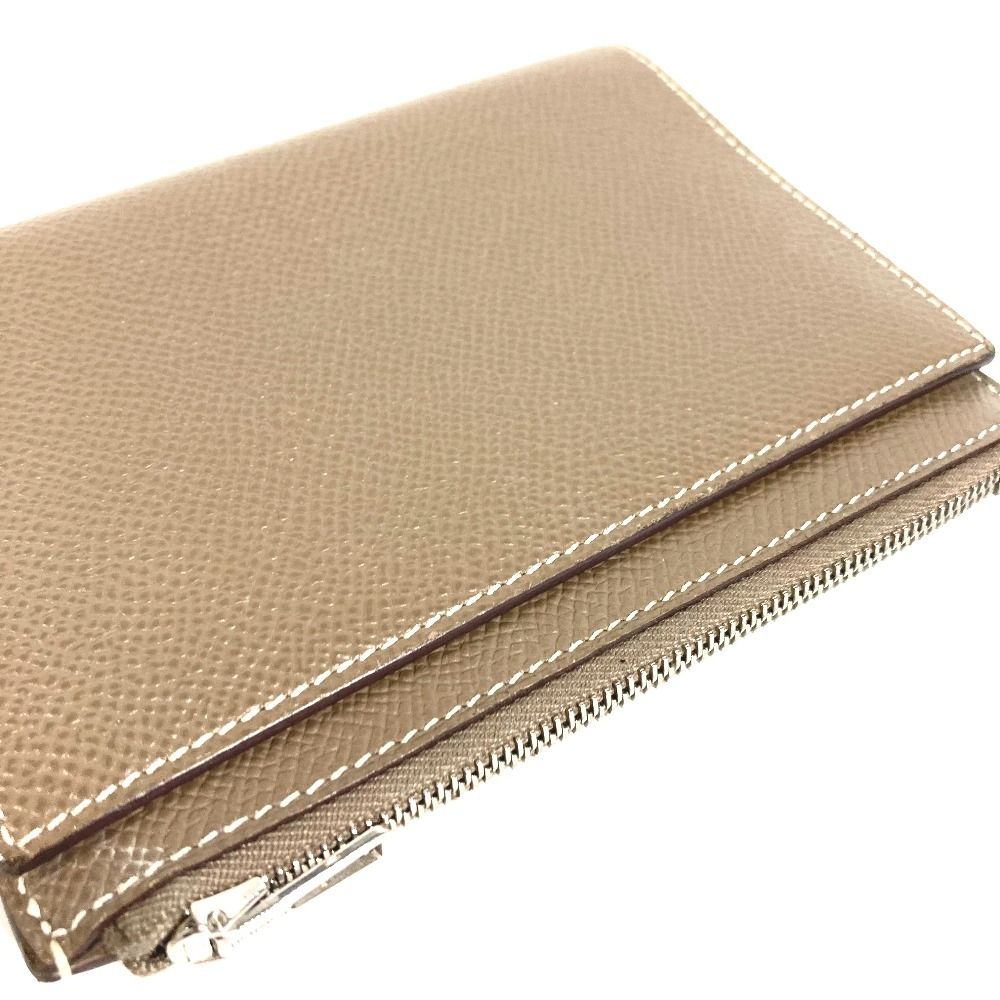 Hermes Notebook Cover EA Zip Leather Etoupe Gray Agenda — view 6