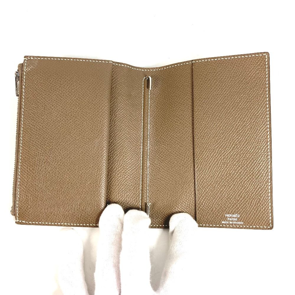 Hermes Notebook Cover EA Zip Leather Etoupe Gray Agenda — view 8