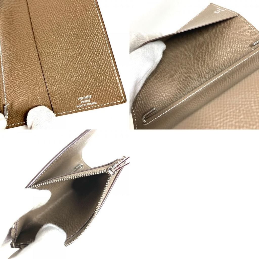 Hermes Notebook Cover EA Zip Leather Etoupe Gray Agenda — view 9