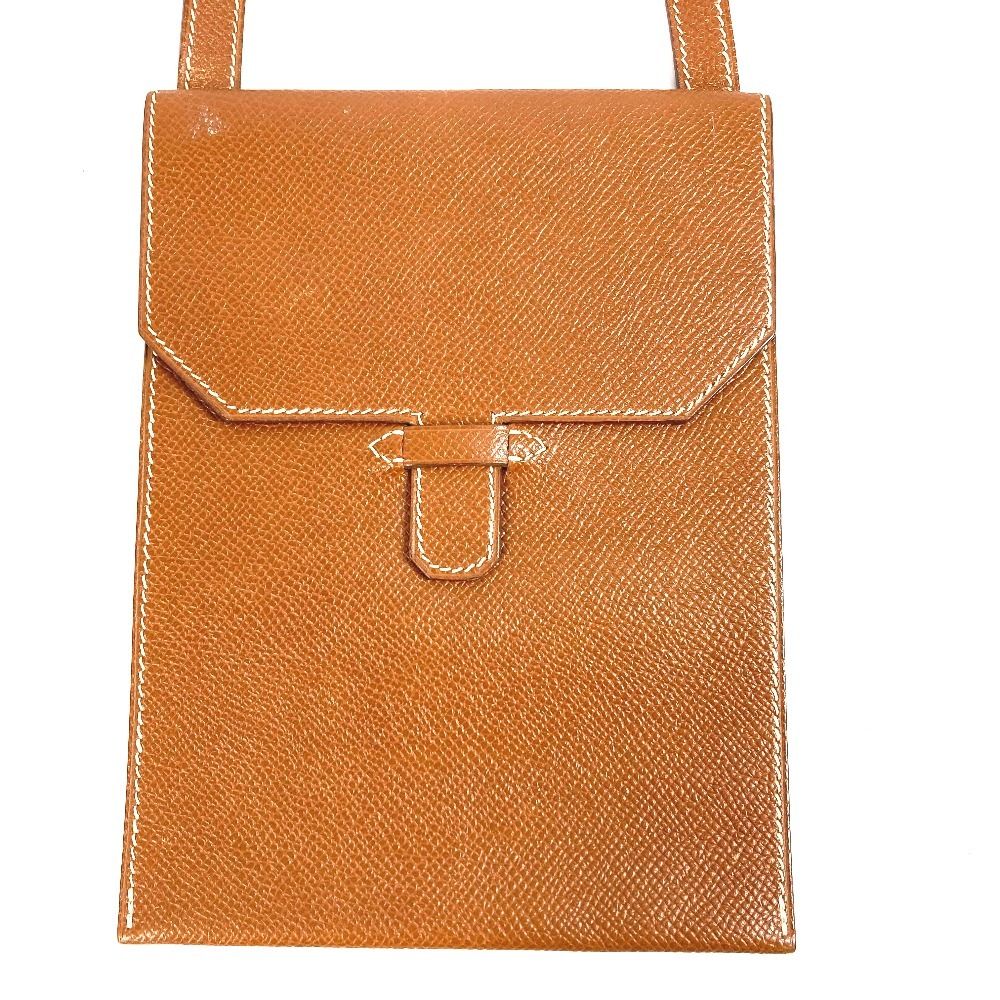 Hermes Shoulder Bag Amelie Leather Brown — view 2