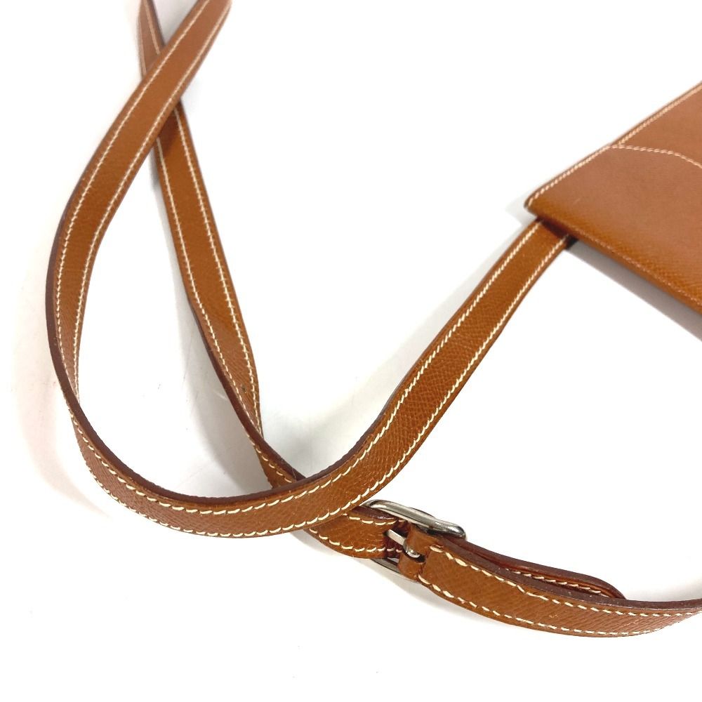 Hermes Shoulder Bag Amelie Leather Brown — view 8