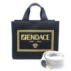 Fendi Fender Chela Medusa Canvas Tote