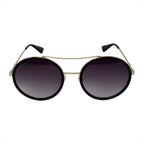 Gucci Sunglasses Double Bridge Logo Bi Black Gold Eyewear — view 3
