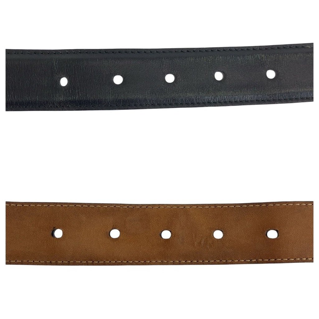 Gucci 85 cm Black Silver Leather Belt — view 7