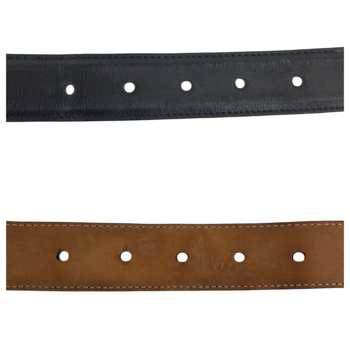 Gucci 85 cm Black Silver Leather Belt — view 7