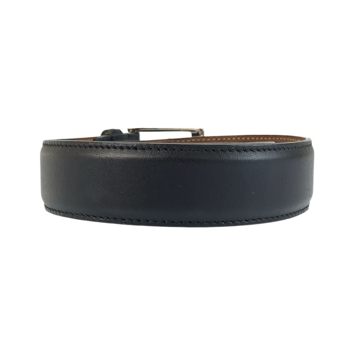 Gucci 85 cm Black Silver Leather Belt — view 2