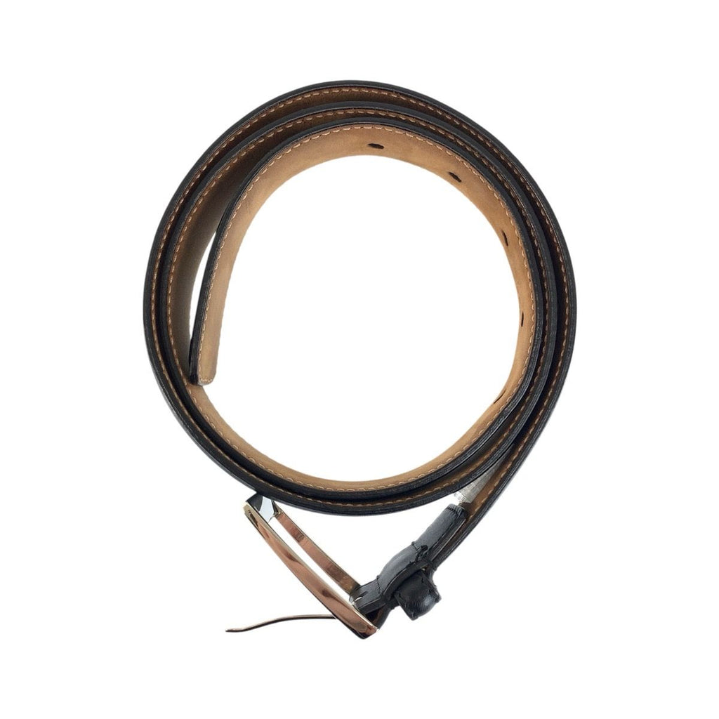 Gucci 85 cm Black Silver Leather Belt — view 8