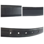 Gucci 85 cm Black Silver Leather Belt — view 4