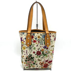 Gucci Flora Tote Flower Canvas Leather Orange Brown — view 4
