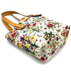 Gucci Flora Tote Flower Canvas Leather Orange Brown — view 3