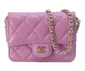 Chanel Mini Quilted Caviar Leather Chain Shoulder