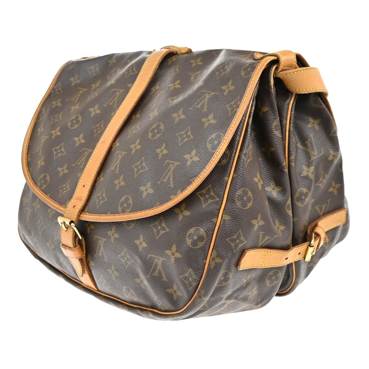 Louis Vuitton Saumur 35 Shoulder Bag Monogram Leather — view 3