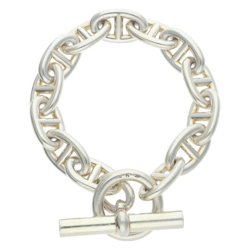 Hermes Chaine D'ancre TGM Silver Bracelet