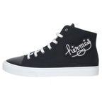Hermes Irico Logo Embroidery Canvas High Cut Sneakers