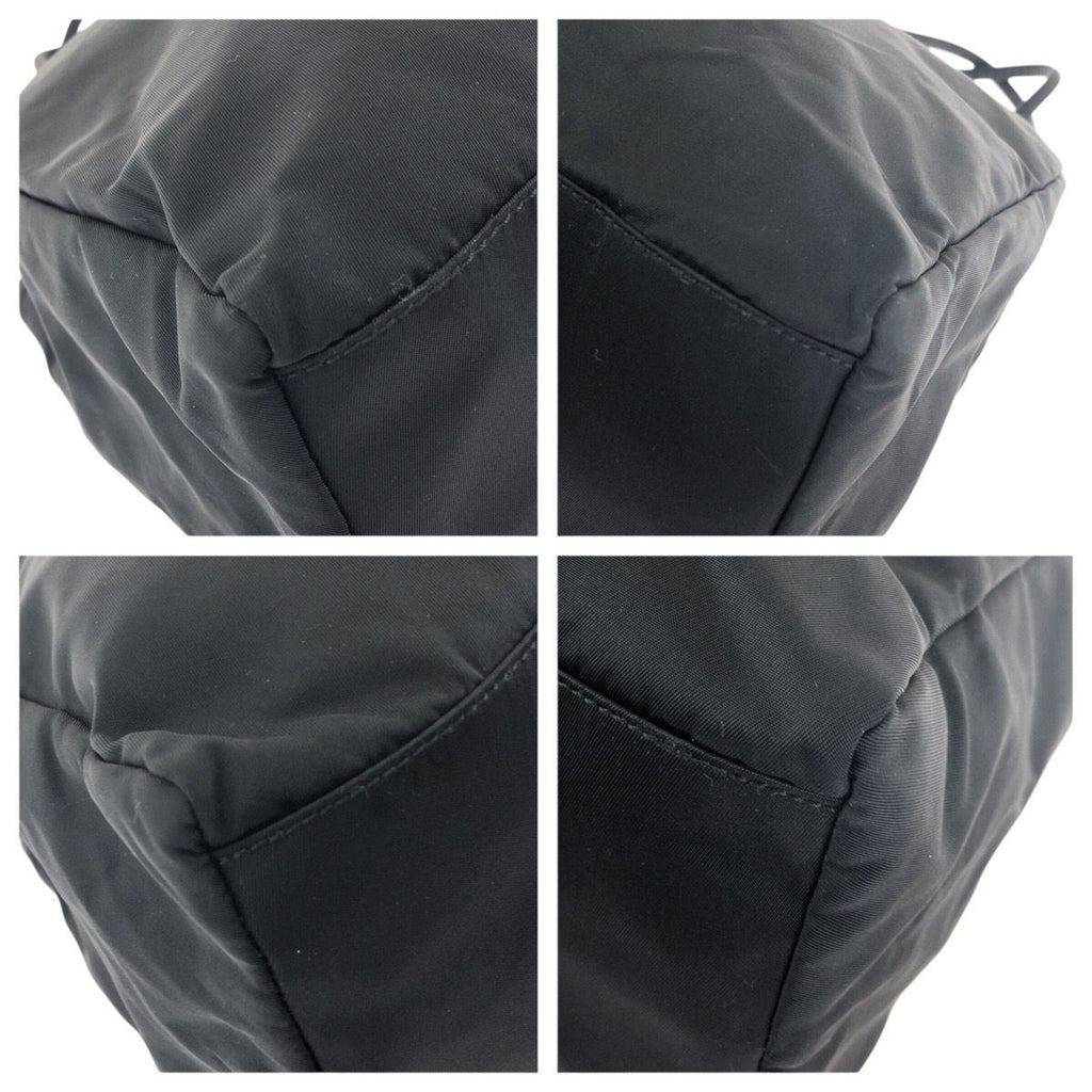Prada Tessuto Black Silver Nylon Tote Shoulder — view 3