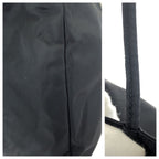 Prada Tessuto Black Silver Nylon Tote Shoulder — view 6