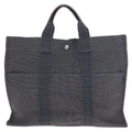 Hermes Her Line Gray Silver Polyamide Polyester Tote