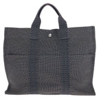 Hermes Her Line Gray Silver Polyamide Polyester Tote
