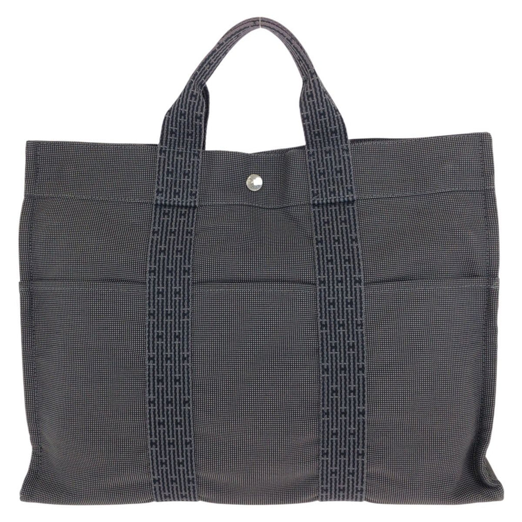 Hermes Her Line Gray Silver Polyamide Polyester Tote — view 2