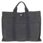 Hermes Her Line Gray Silver Polyamide Polyester Tote — view 2