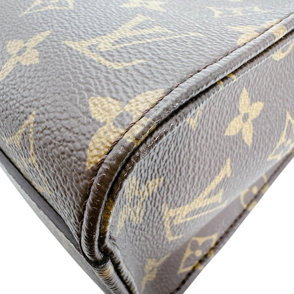 Louis Vuitton Monogram Handbag Sac Plat BB Brown — view 8