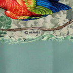Hermes Carre 90 Scarf Silk Equateur Red Road Green — view 6