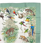 Hermes Carre 90 Scarf Silk Equateur Red Road Green — view 3