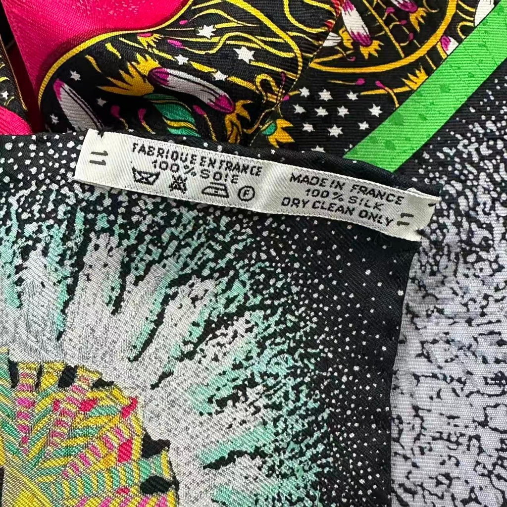 Hermes Carre 90 Scarf Silk Feux D'artifice Fireworks Multicolor — view 8